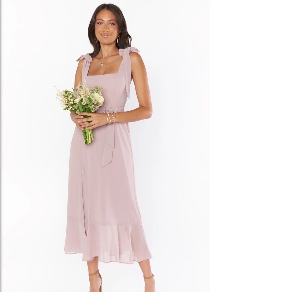 Show me your mumu Claire midi dress Neutral Mauve